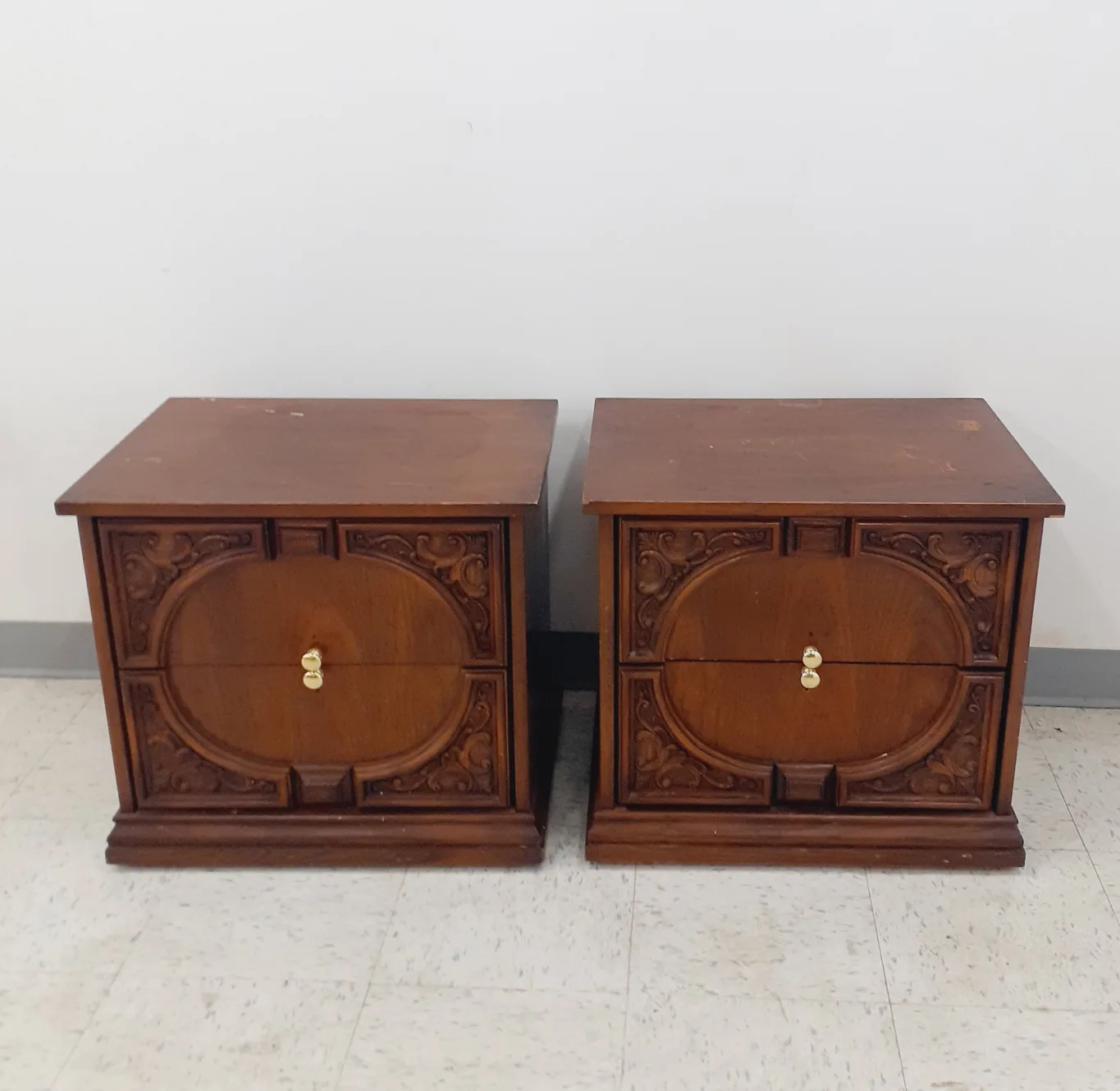 Carved Wood Nightstands thumbnail