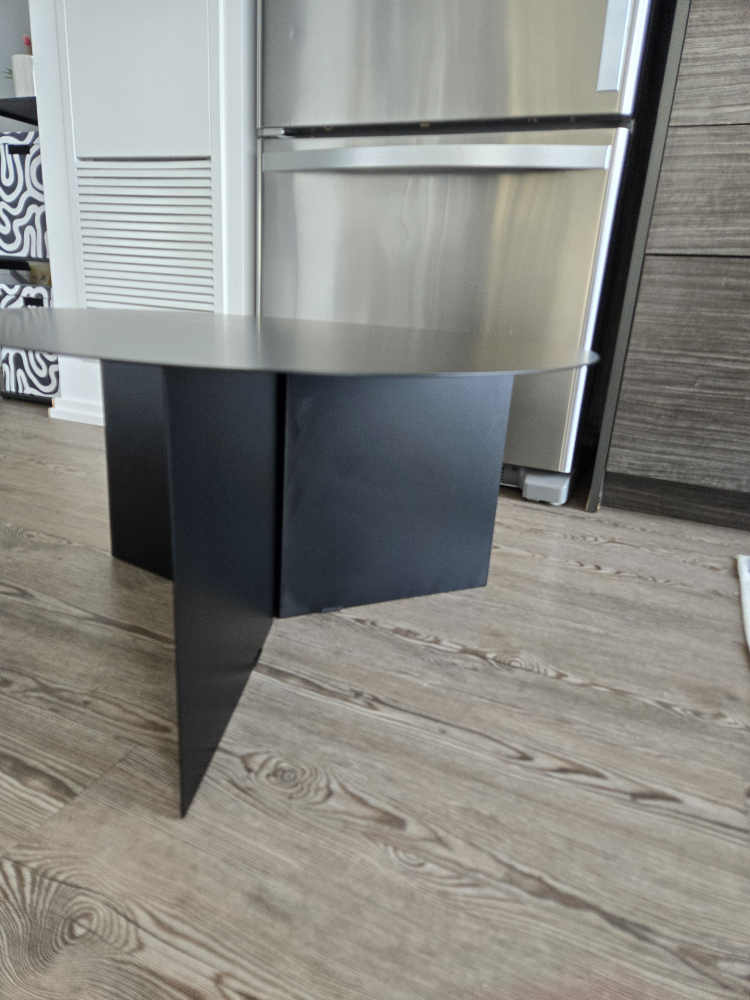 Black Stainless Steel Round Coffee Table - photo 3