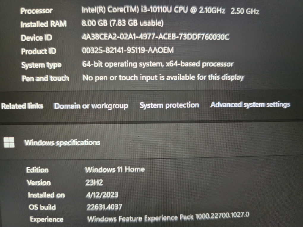 14 inch MSI Laptop i3 8GB RAM - photo 3