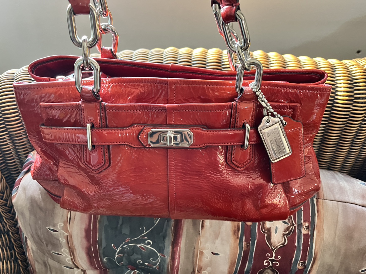Coach Red Patent Leather Handbag