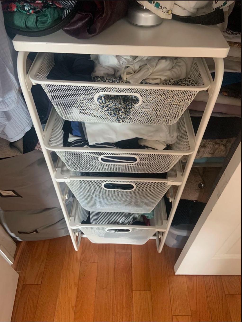 White Wire Storage Shelf - photo 3