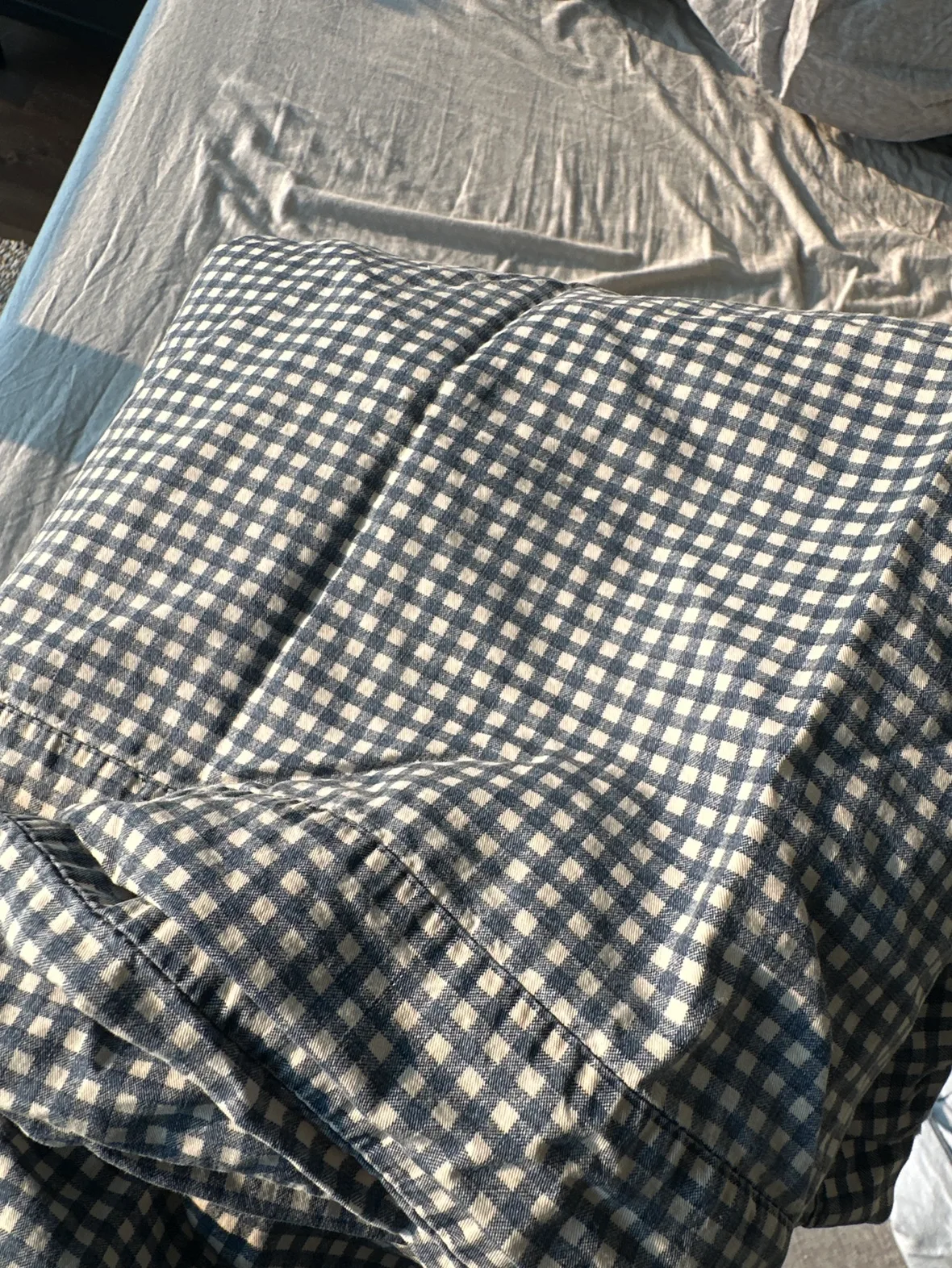FREE king size navy ginngham pillowcase, Ralph Lauren image indicator(2)