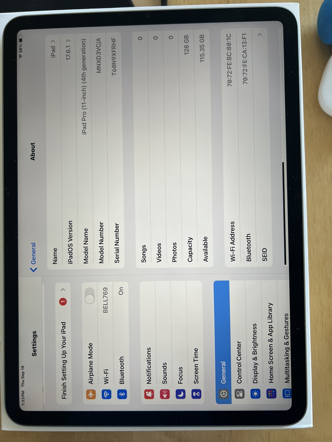 iPad Pro 11" WIFI 128g like new - photo 4