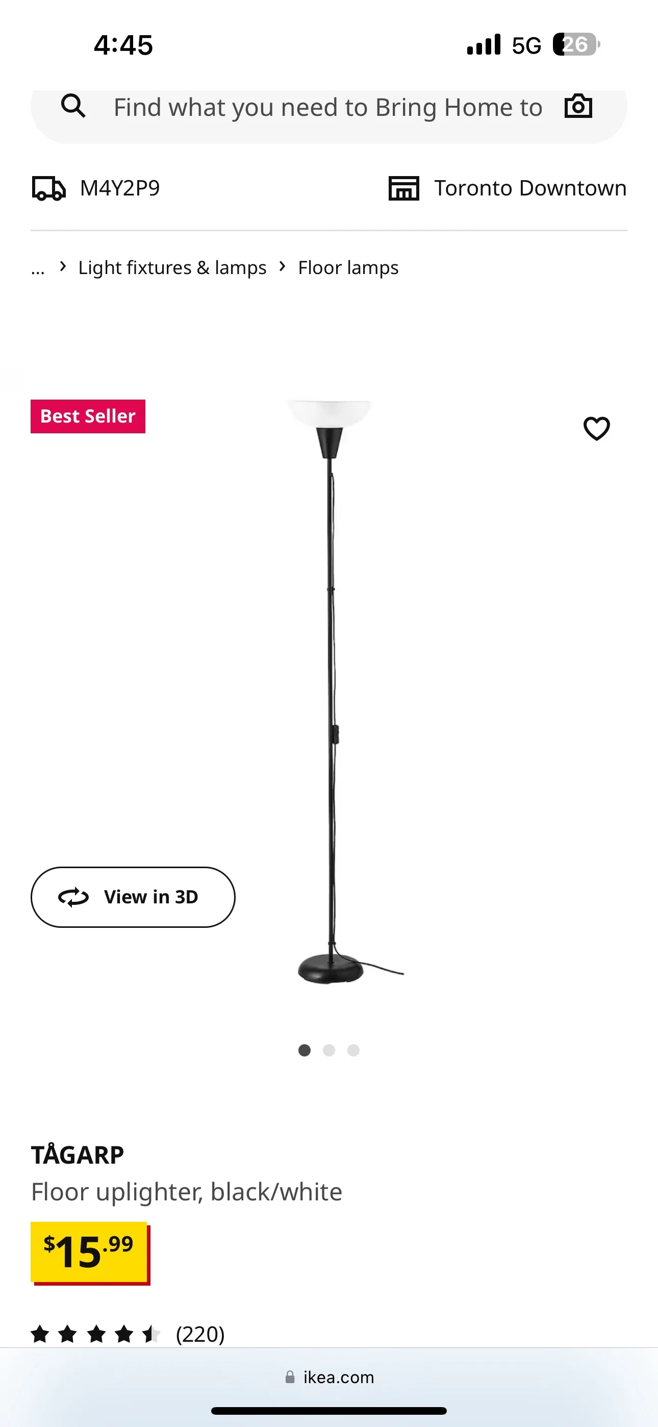 TÅGARP Floor Lamp thumbnail