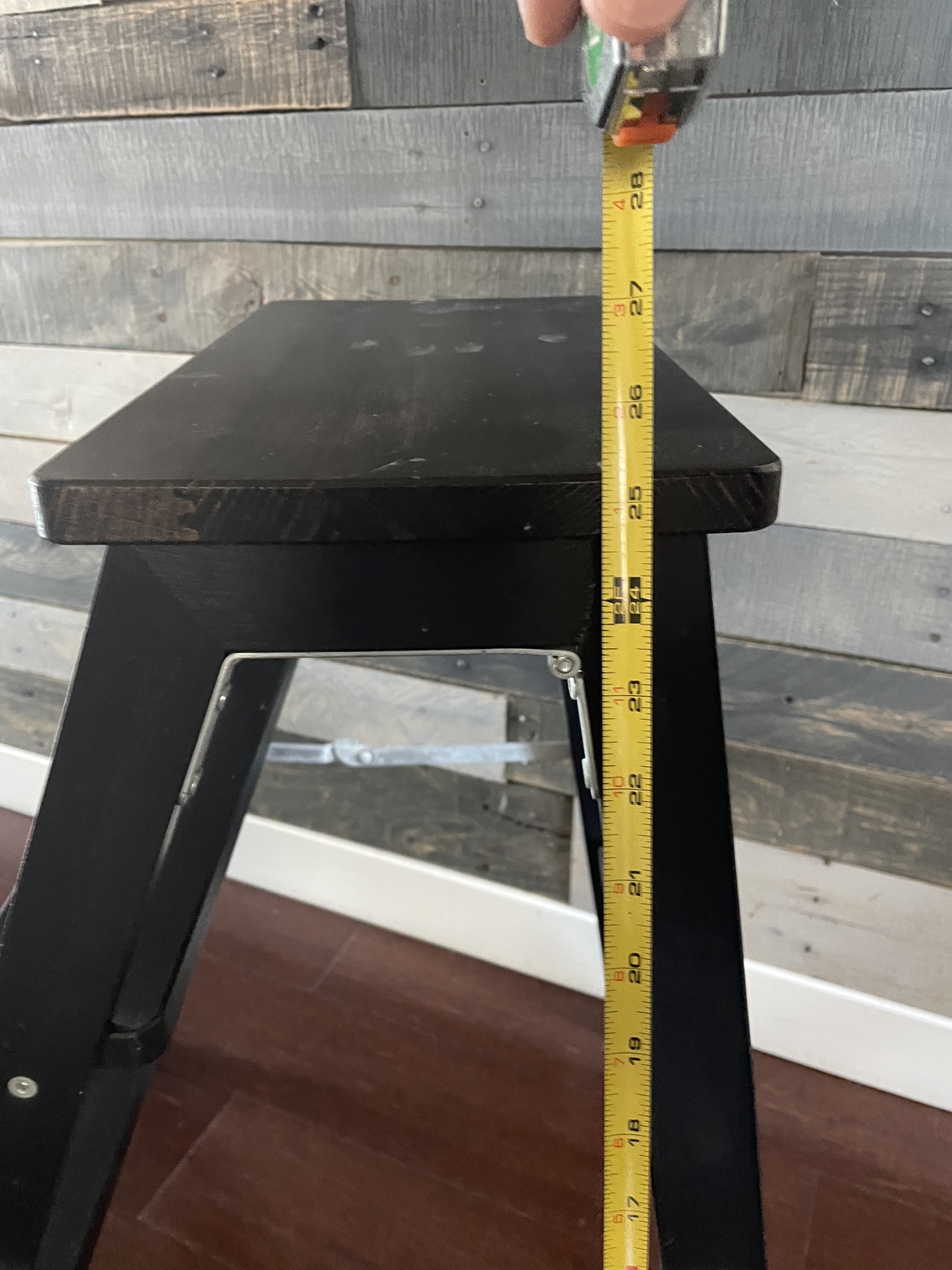 Black Wooden Step Stool - photo 3