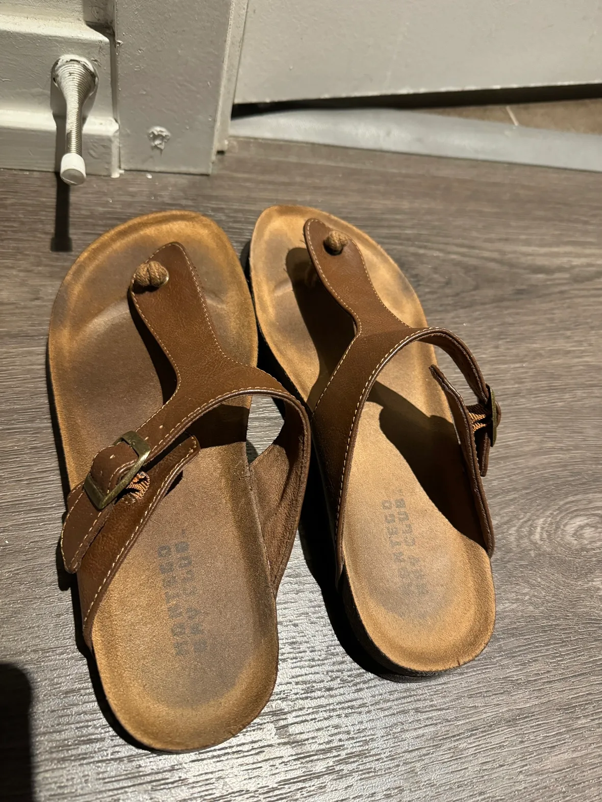 Montego Bay Brown Buckle Sandals thumbnail