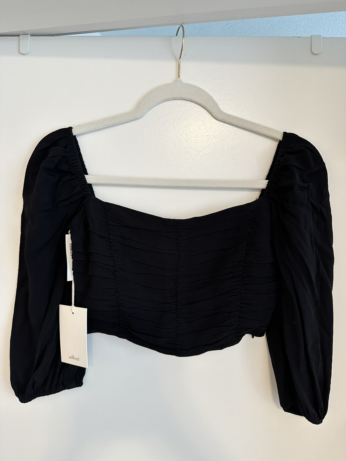 BNWT Aritzia Wilfred black lolita Blouse - photo 2