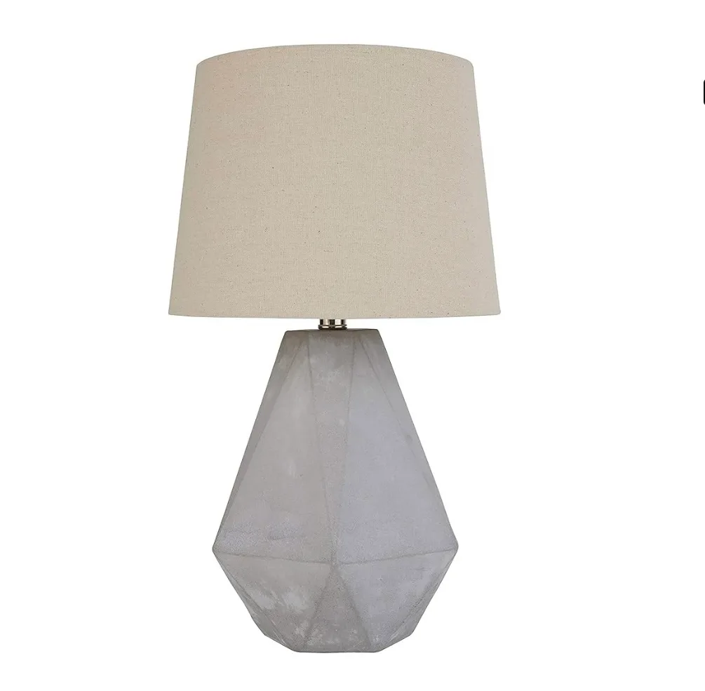 NEW - Polished Concrete Geometric Table Lamp image indicator(2)