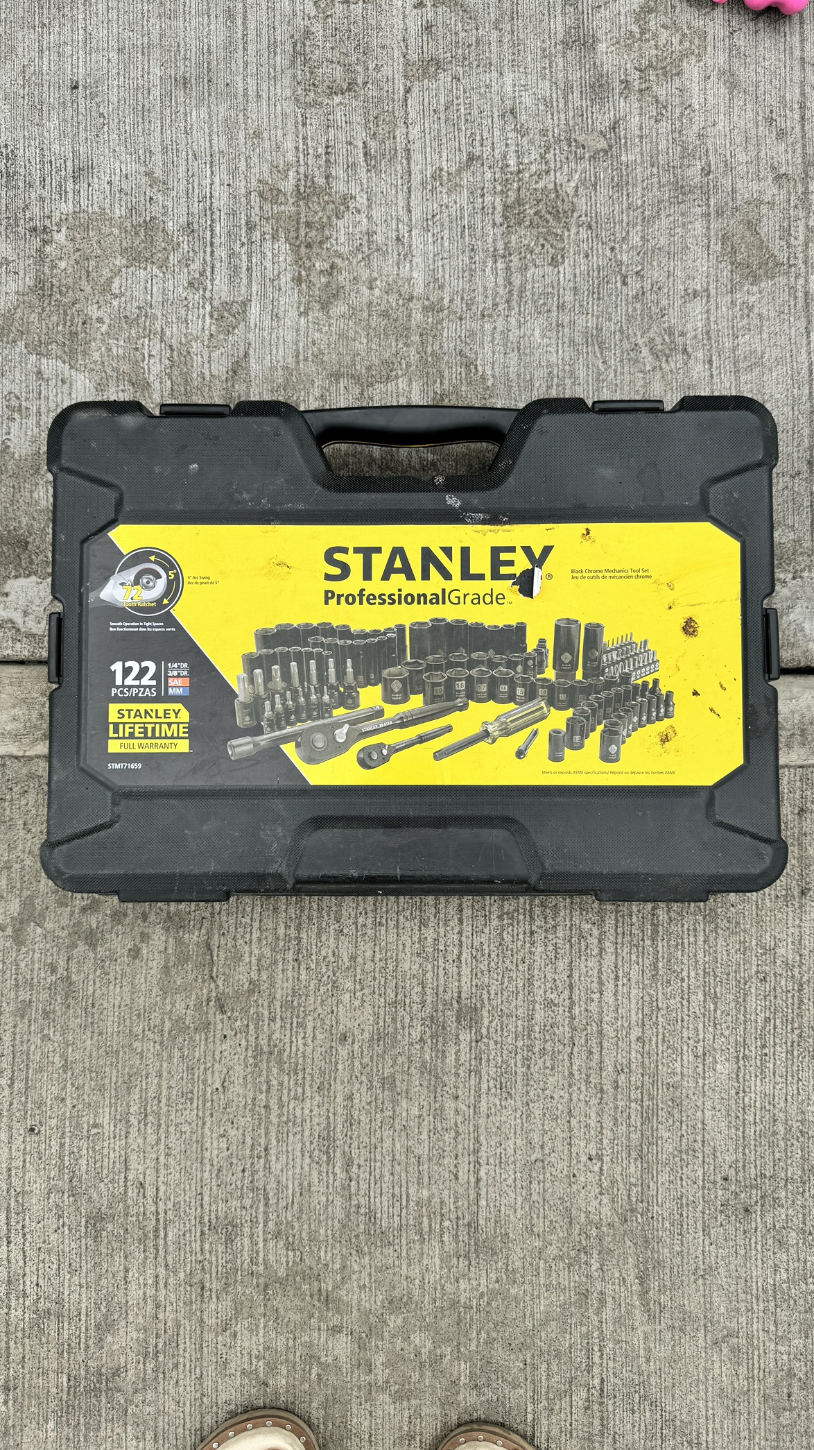Stanley Professional Grade ChromeSocket Set,122-pc,SAE/Metric