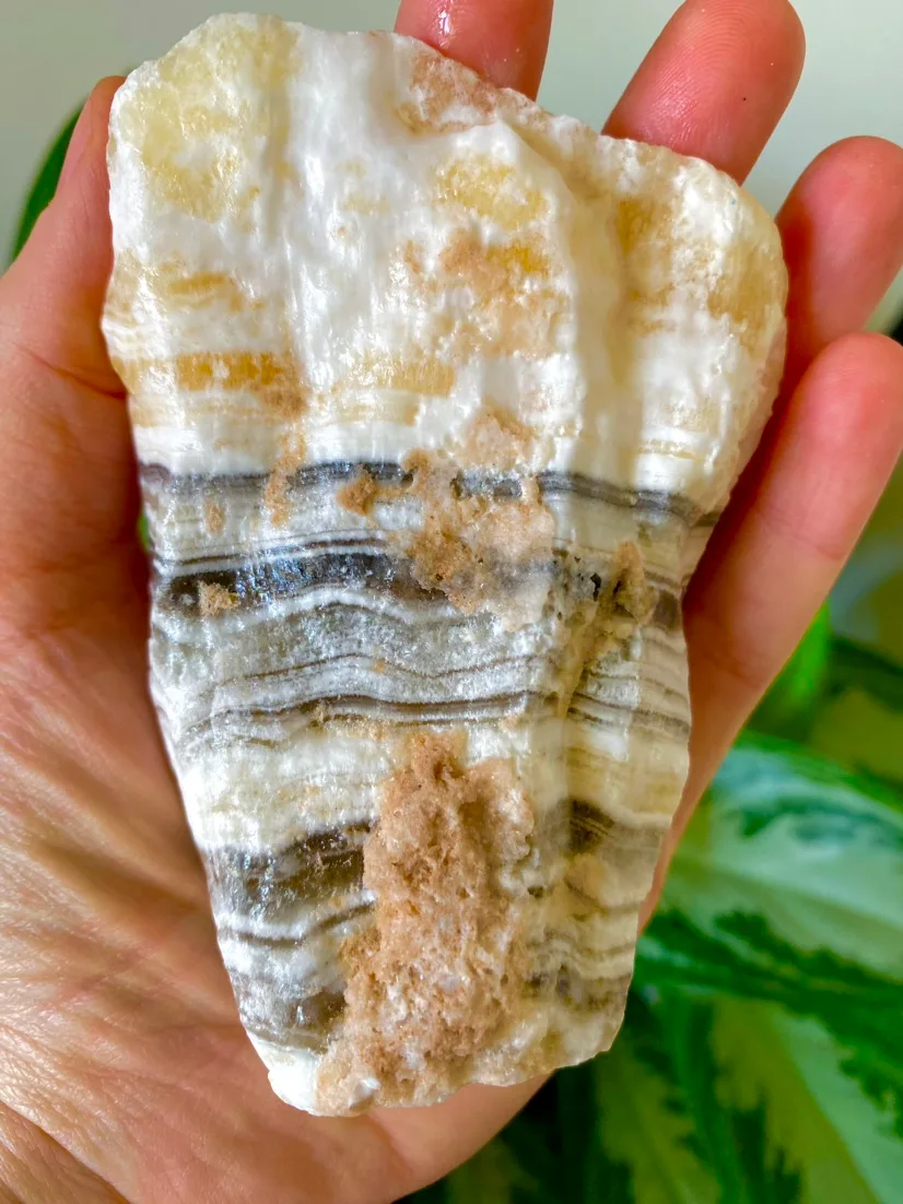 Banded Black Orange and White Calcite Crystal image indicator(9)