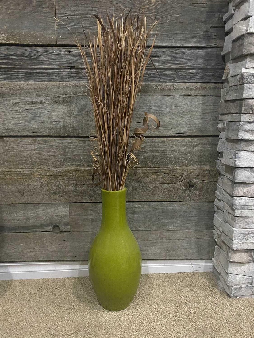 Green Decorative Vase with Foliage - photo 3