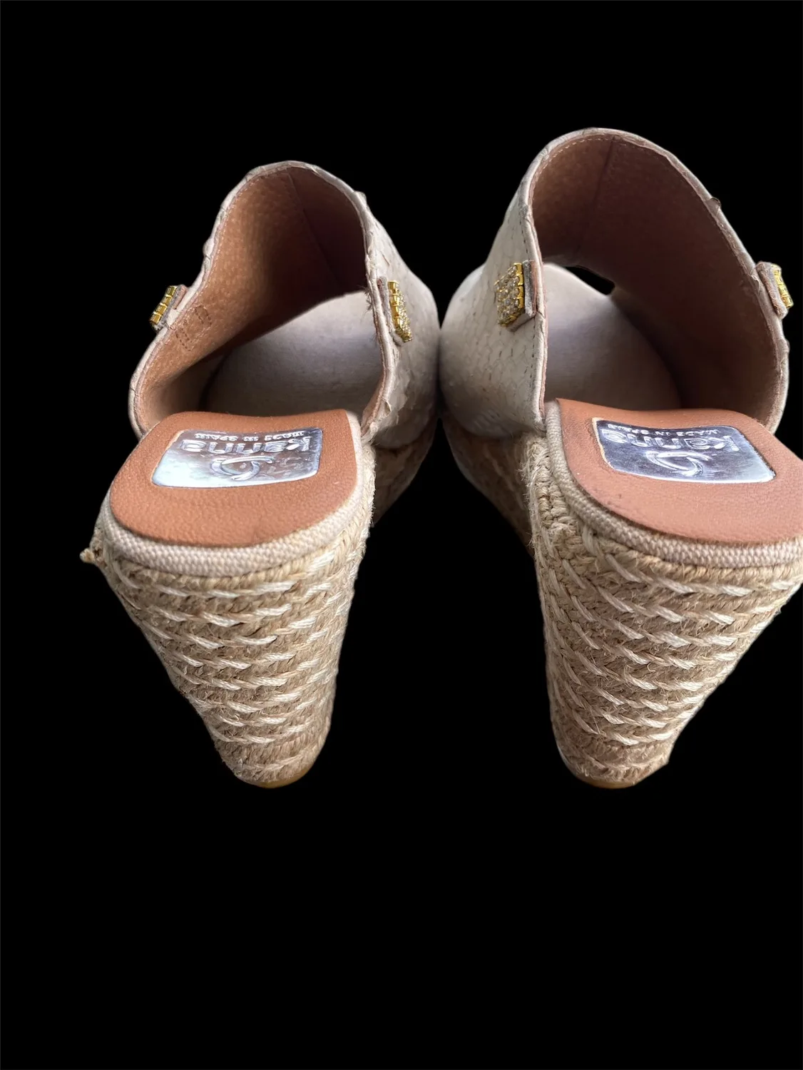 Kanna White Leather Wedge Sandals image indicator(2)