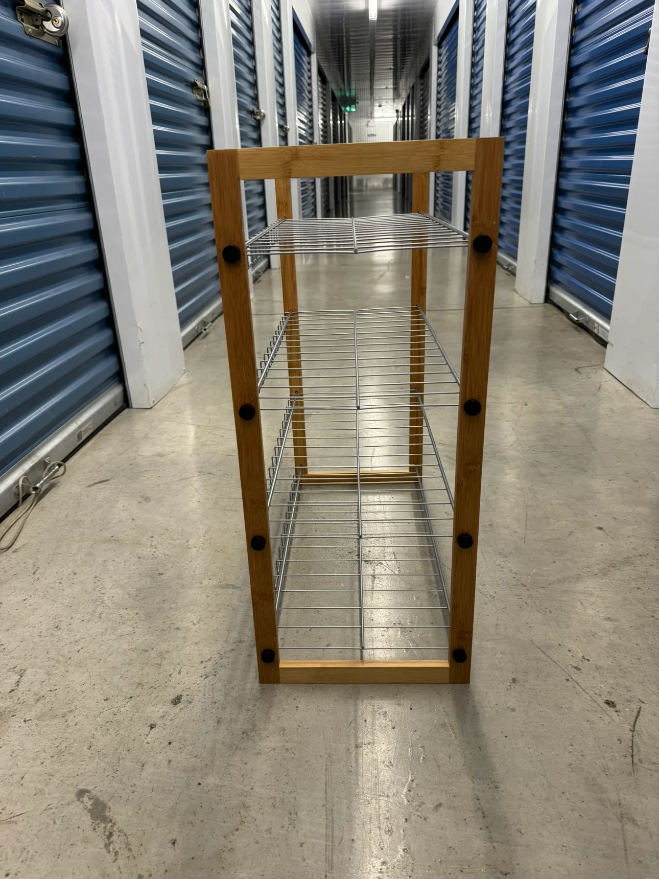 Bamboo and Metal Shoe Rack image indicator(2)