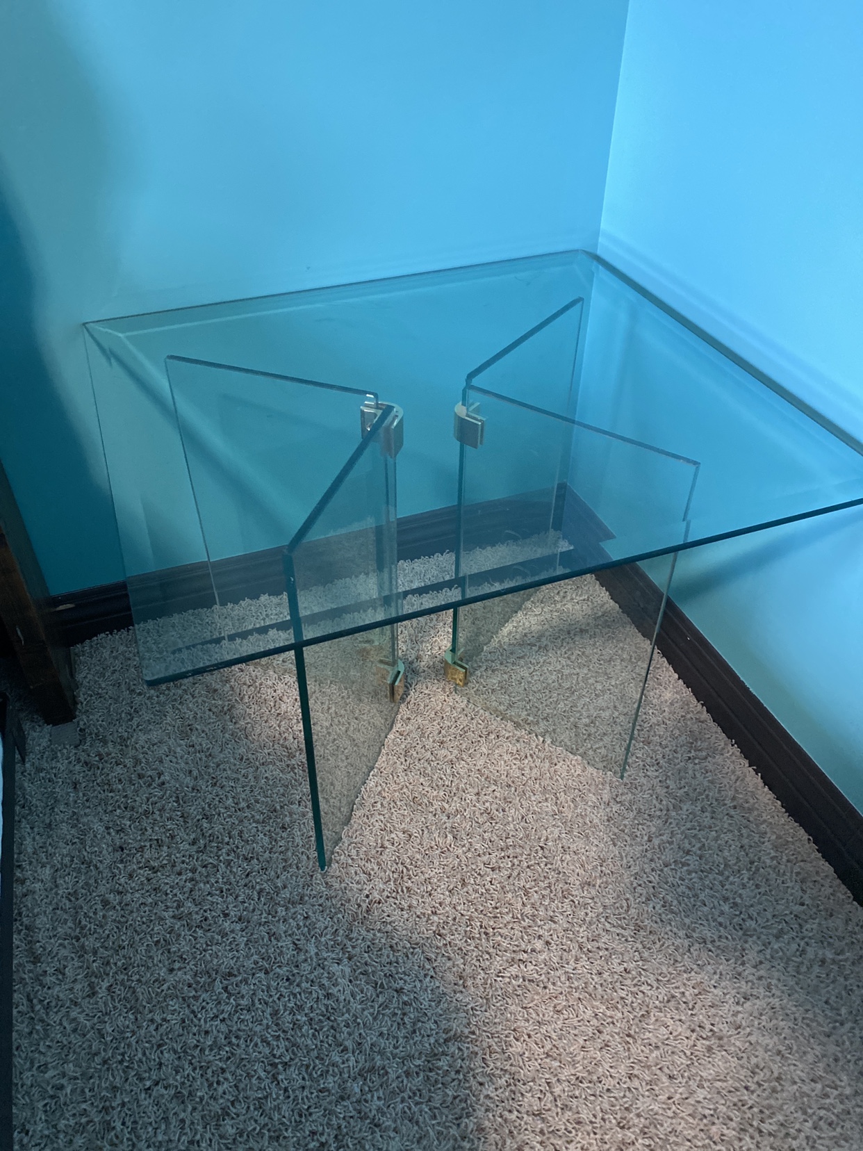 Two Glass Side Tables