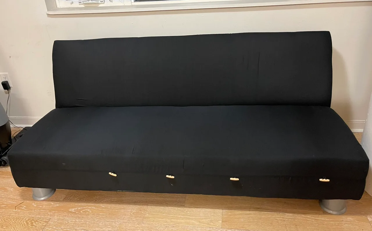 Black futon sofa bed ( Final Price ) Needs immediate pick up ‼️ thumbnail