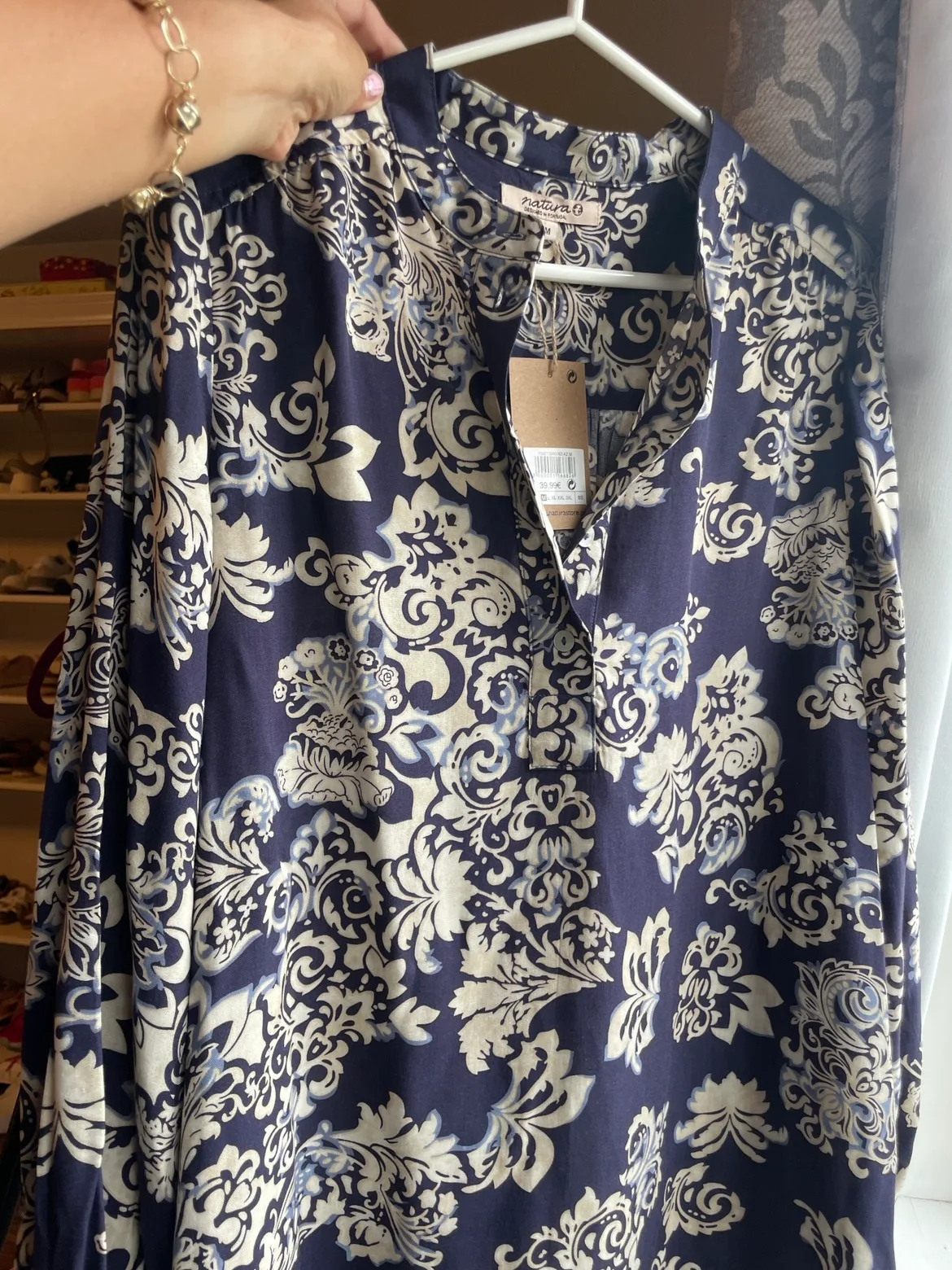 Navy & Cream shirt dress image indicator(4)