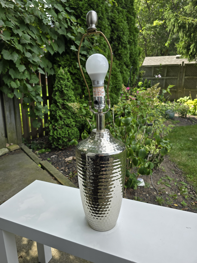 Silver Table Lamp