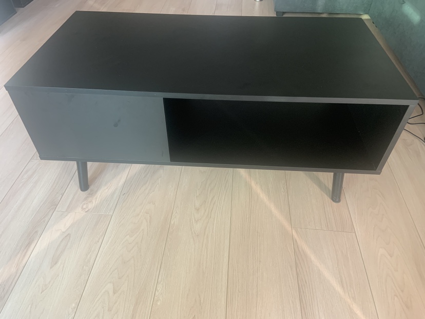 Black Coffee Table with Storage