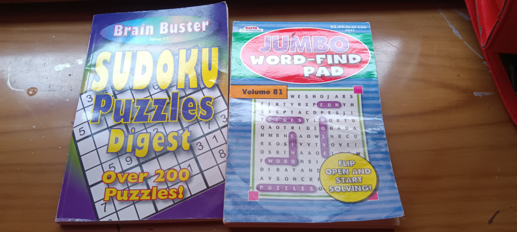 #freecycle 2 Puzzle Books , 1 sudoku and 1 word search