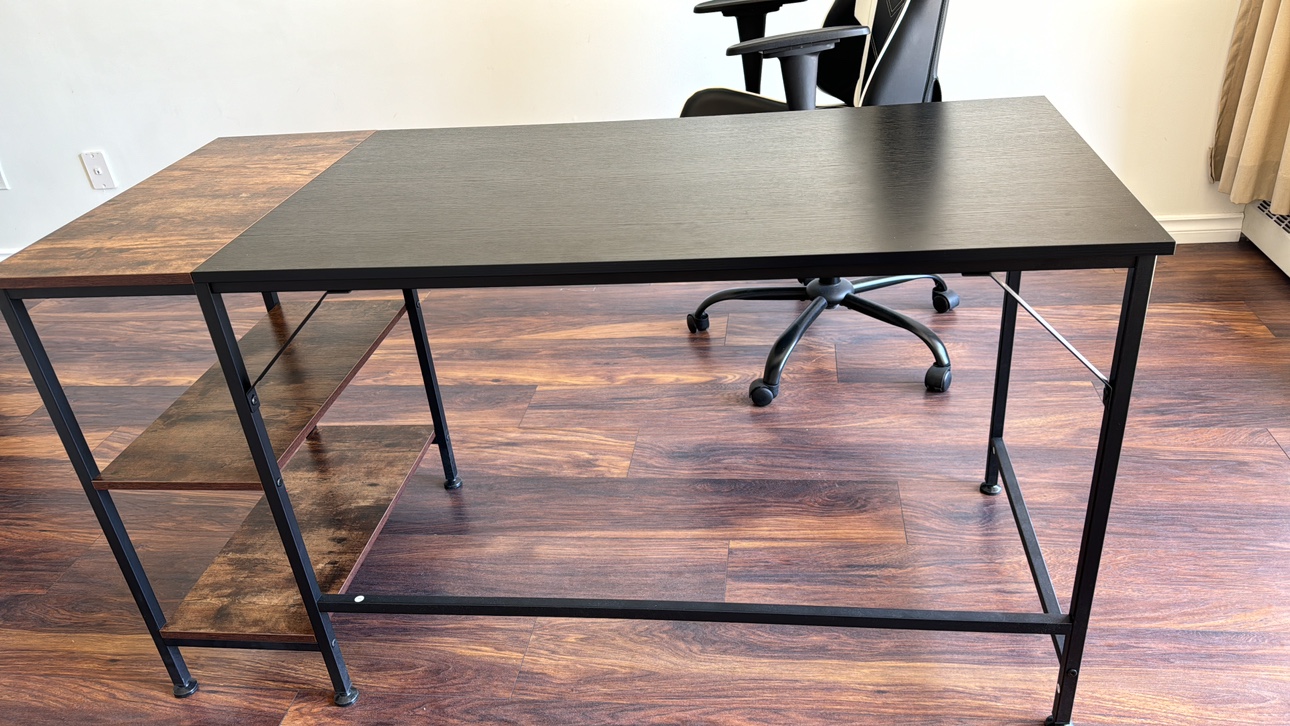 Black and Brown Computer Desk -12Ave SW