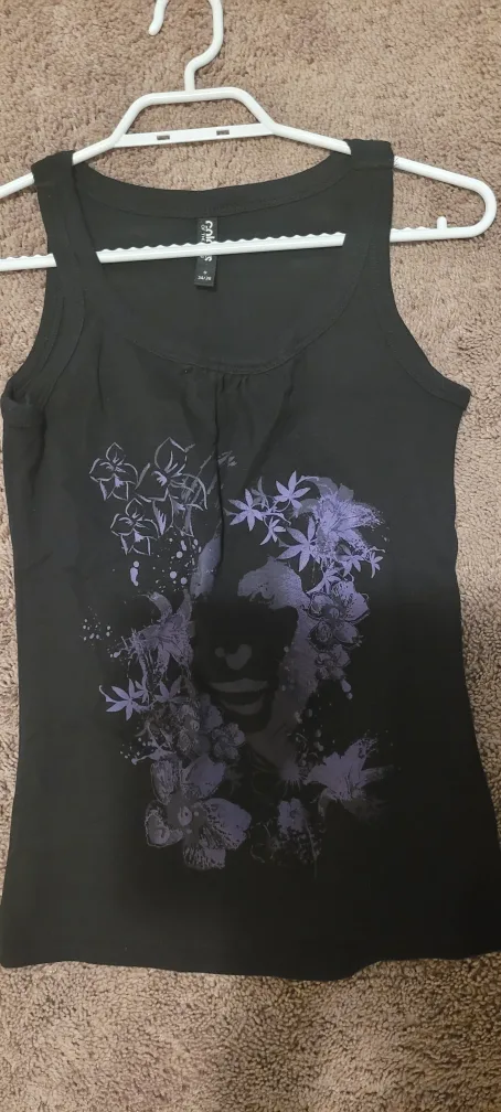 Purple Flower Graphic Tank Top image indicator(3)