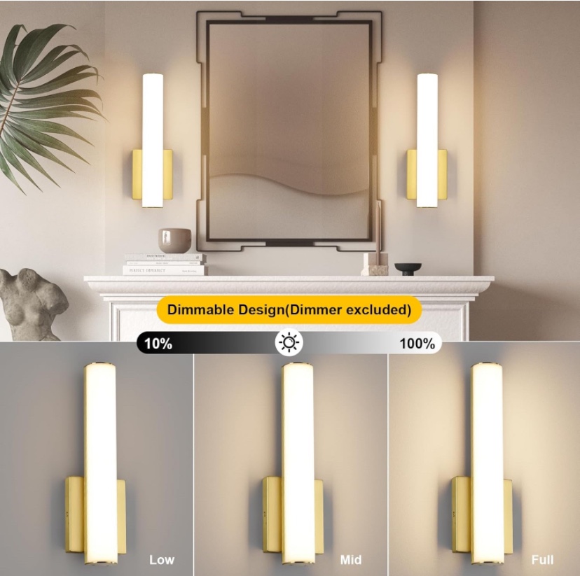Gold Wall Sconces 3 Pack - New - photo 3