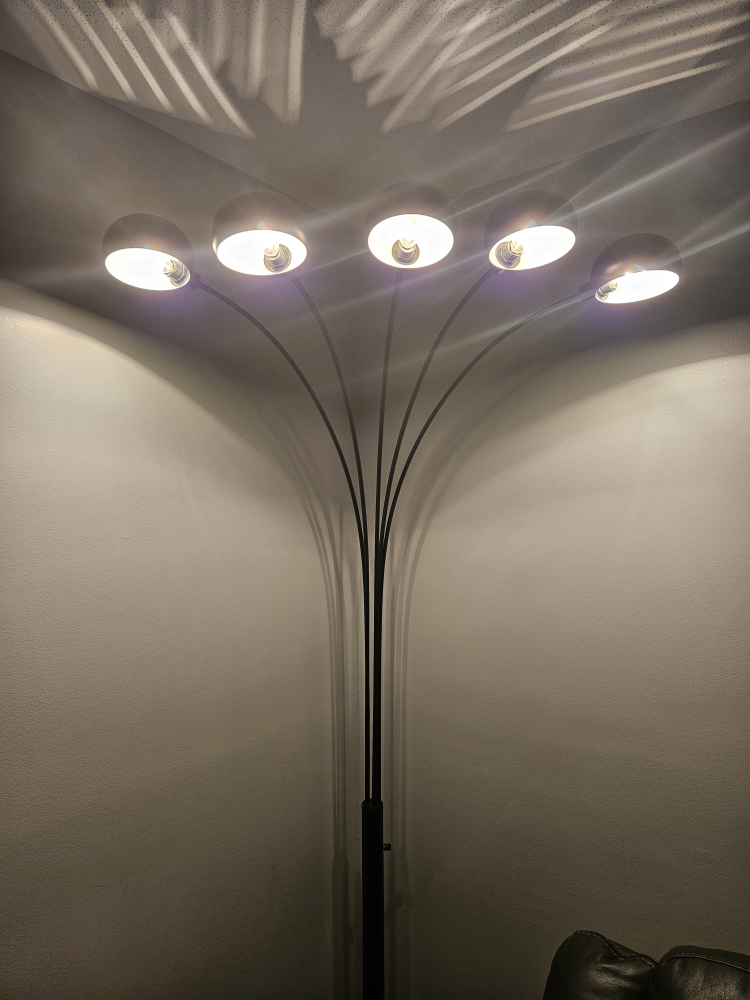 Black 5-Light Floor Lamp - photo 2