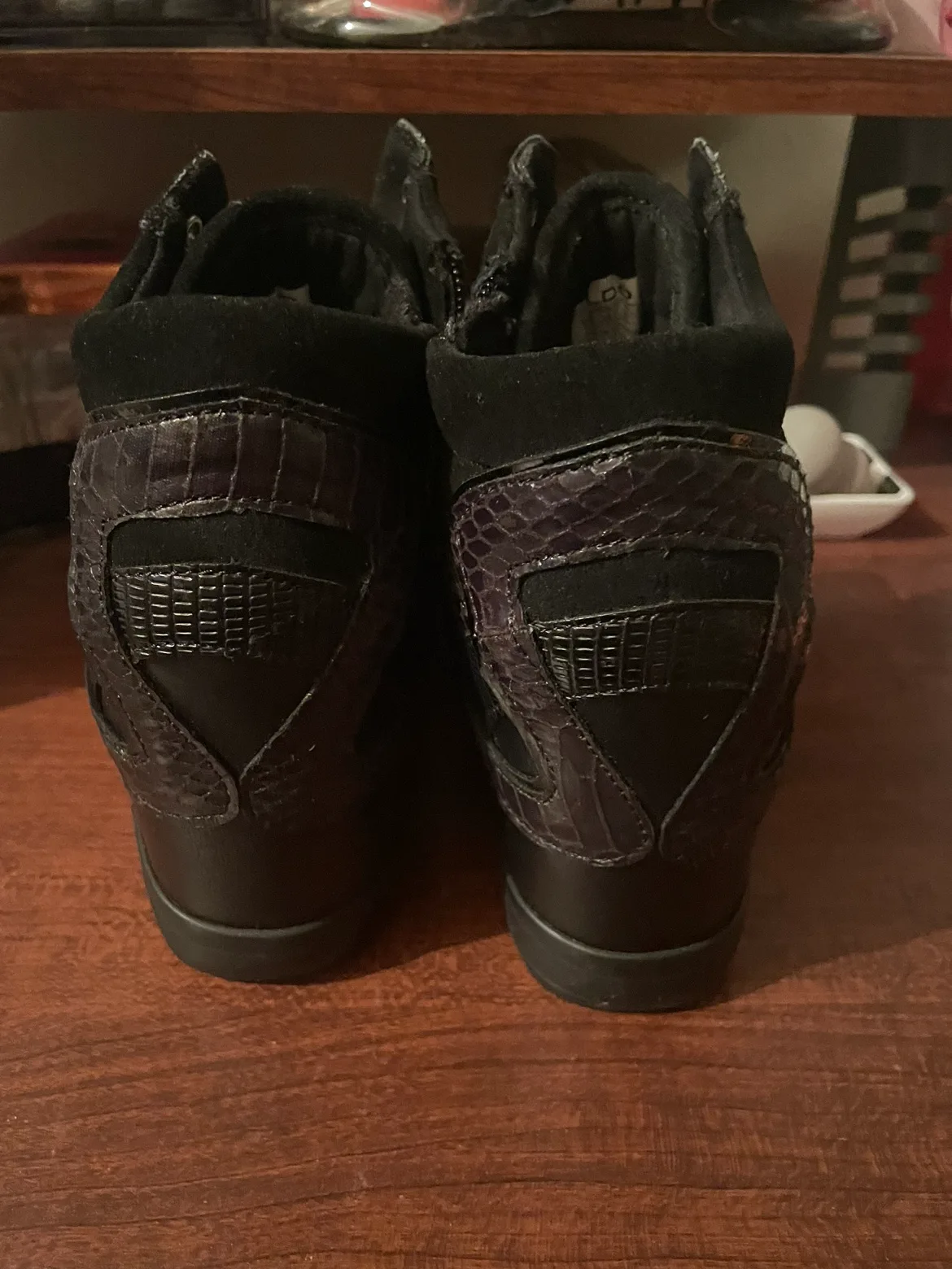 Black High Top Wedge Sneakers image indicator(3)