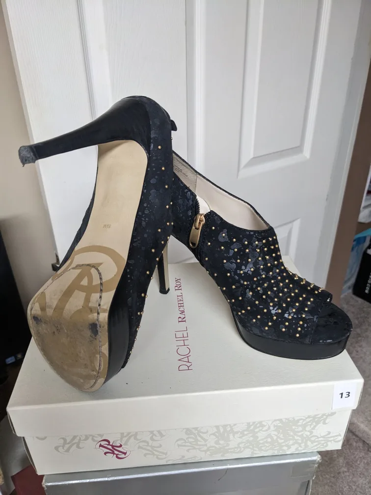 Rachel Roy Black Platform Heels image indicator(3)