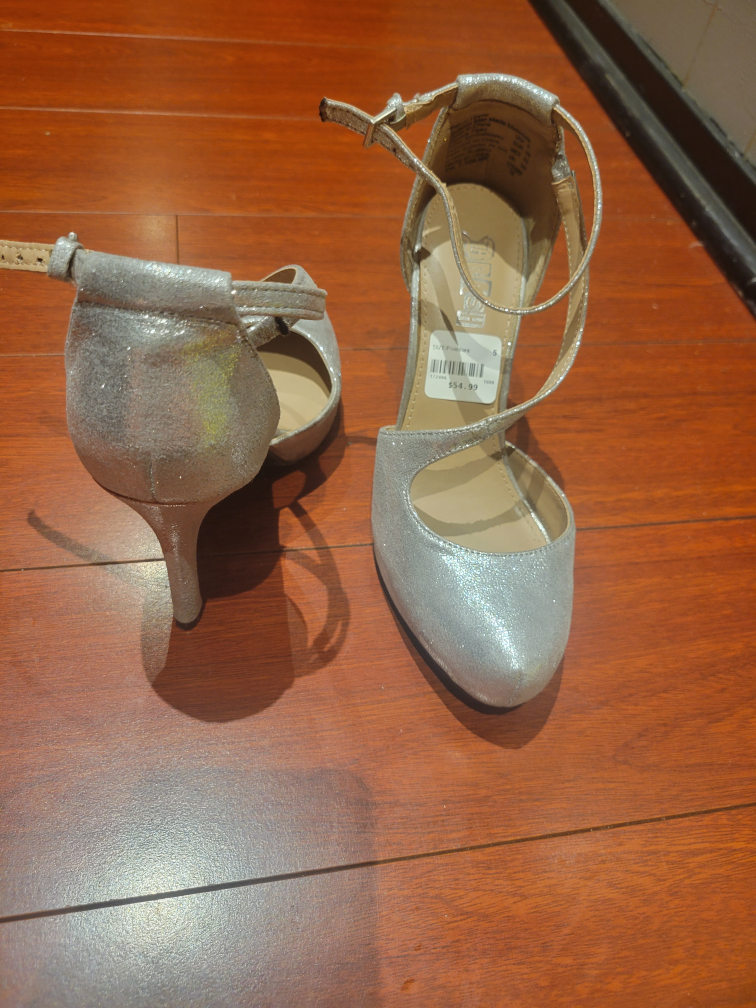 Silver Ankle Strap Heels - photo 2