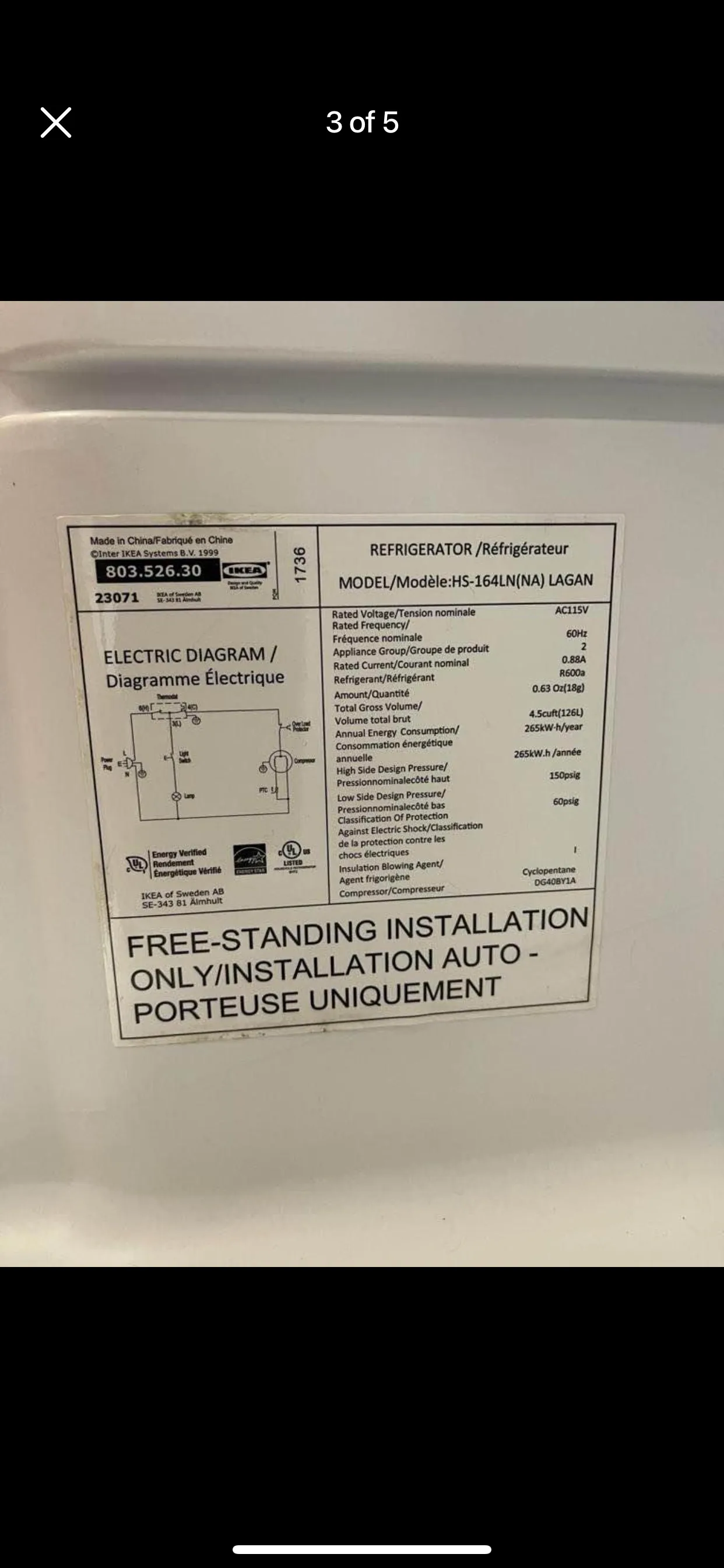 Haier Compact Refrigerator image indicator(2)