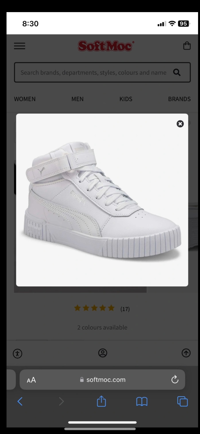 Puma White High Top Sneakers