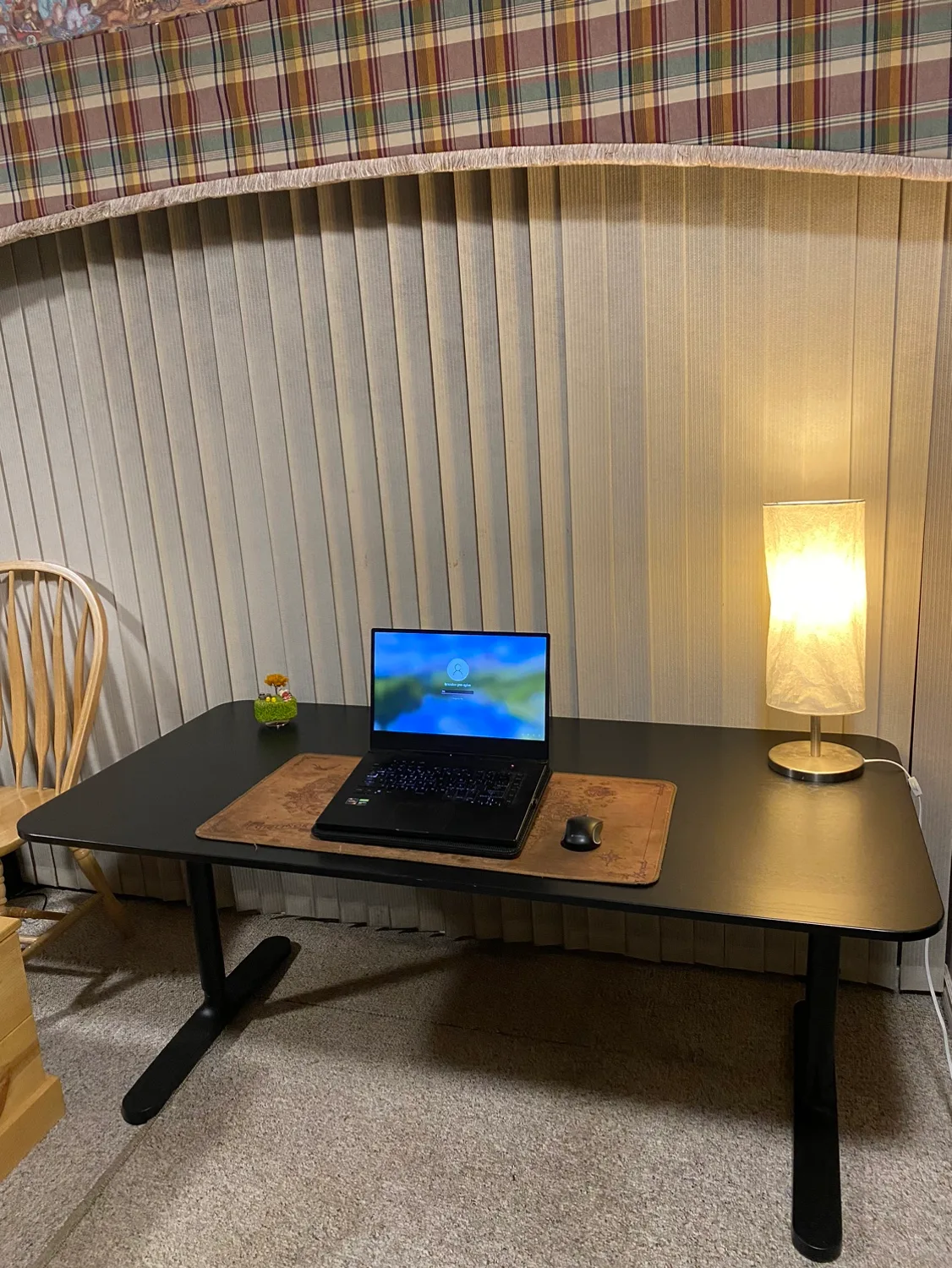 large black adjustable ikea desk (delivery available) thumbnail