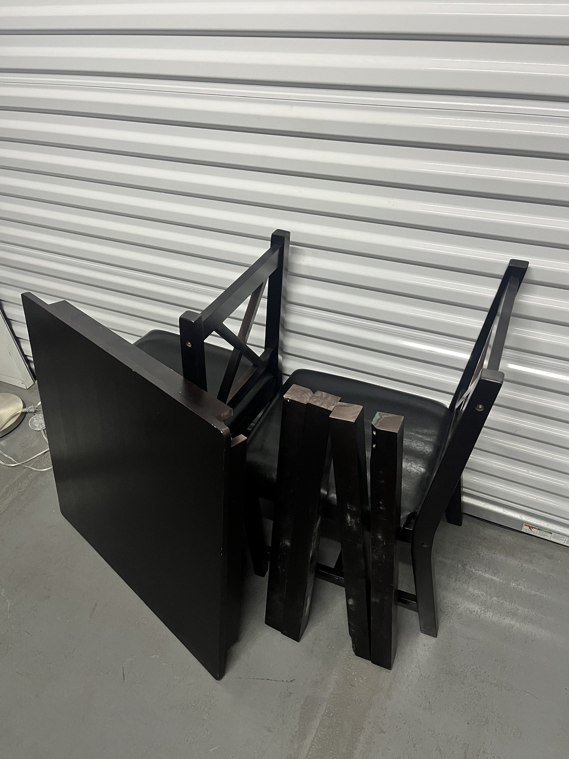 Black Table and Chairs