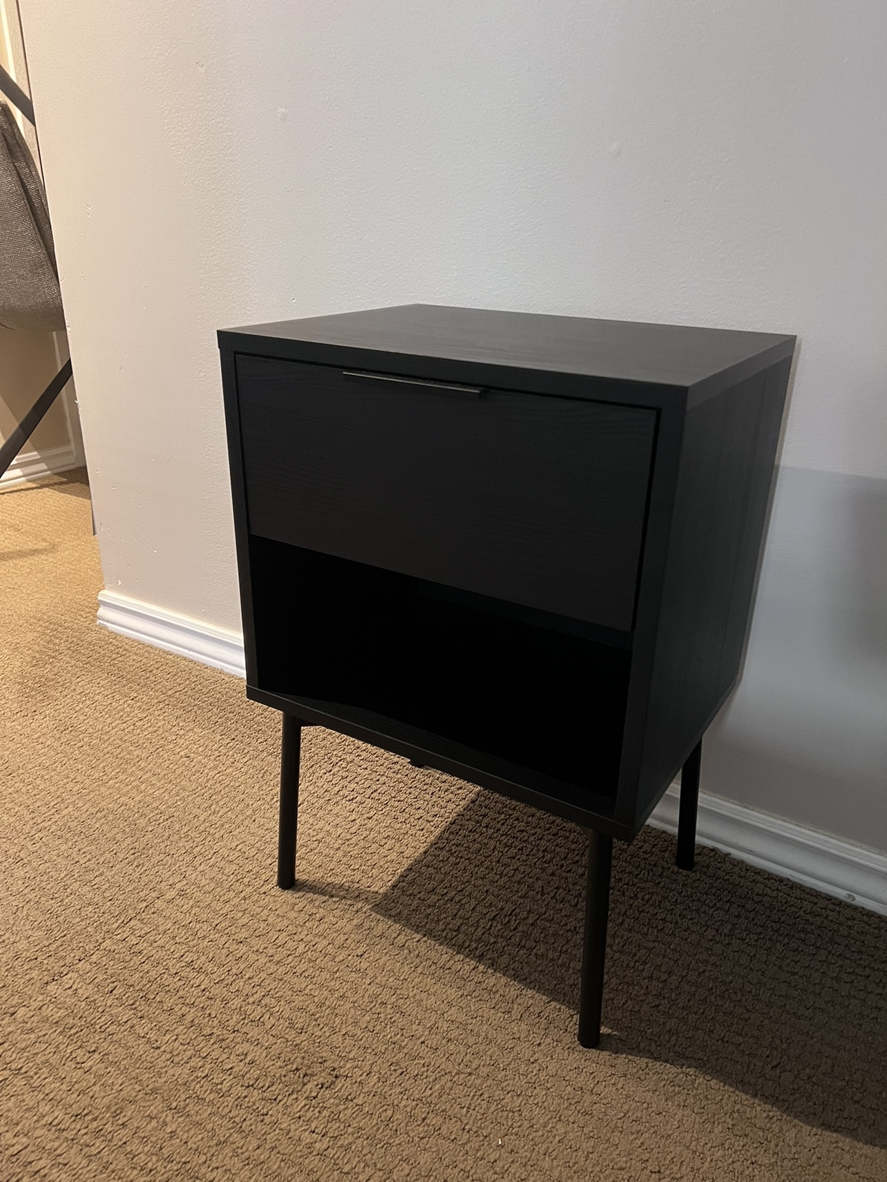 Black Nightstand/Side table - photo 2