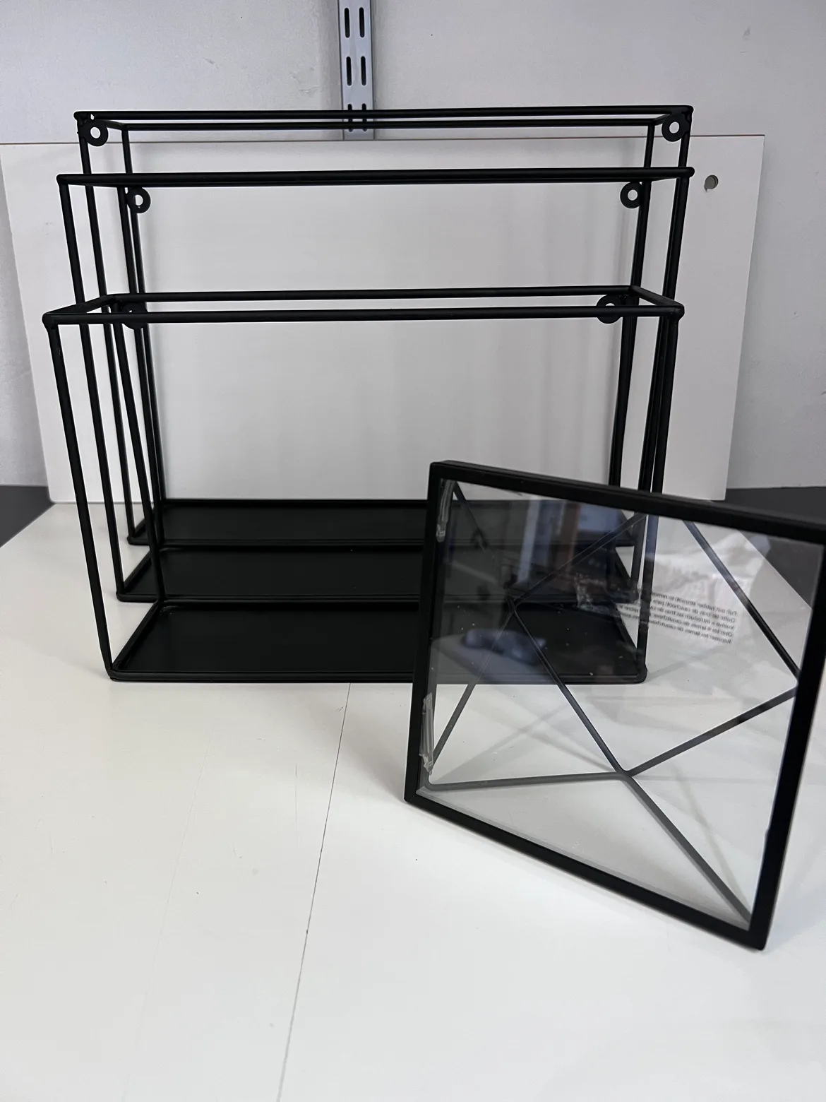 Black Metal Wall Shelves + Photo Frame thumbnail