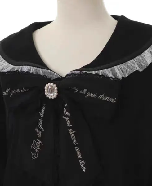 Japanese Black Sailor Collar Cardigan image indicator(4)