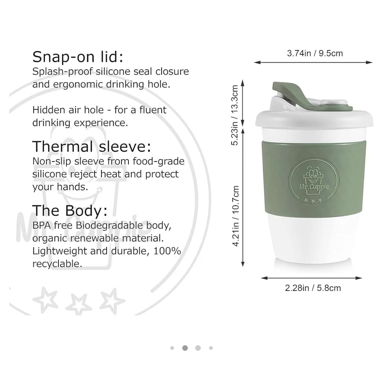 Mr. Cupplé Reusable Coffee Cup image indicator(4)