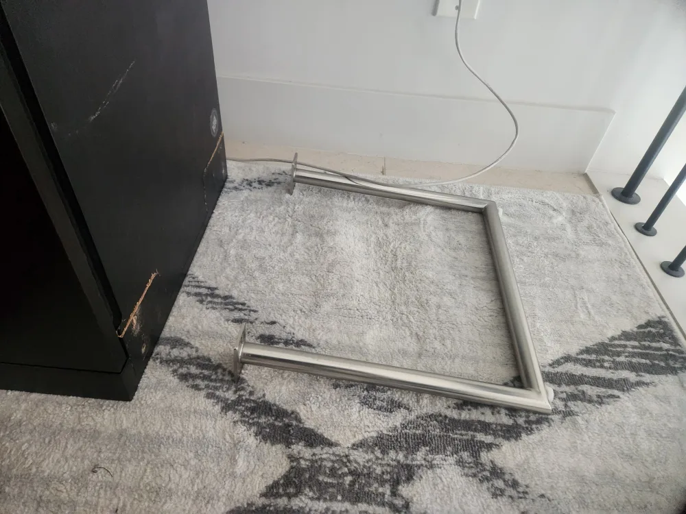 TV Stand with Metal Legs (dark brown) image indicator(2)