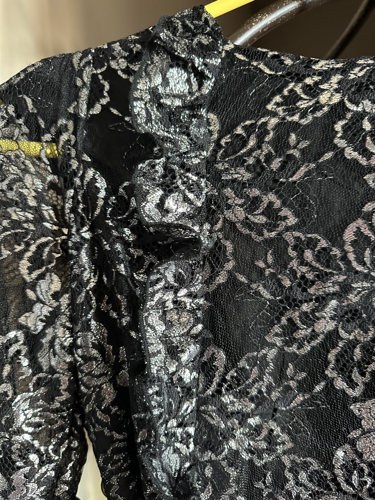 Black and Silver Lace Mini Dress - photo 4