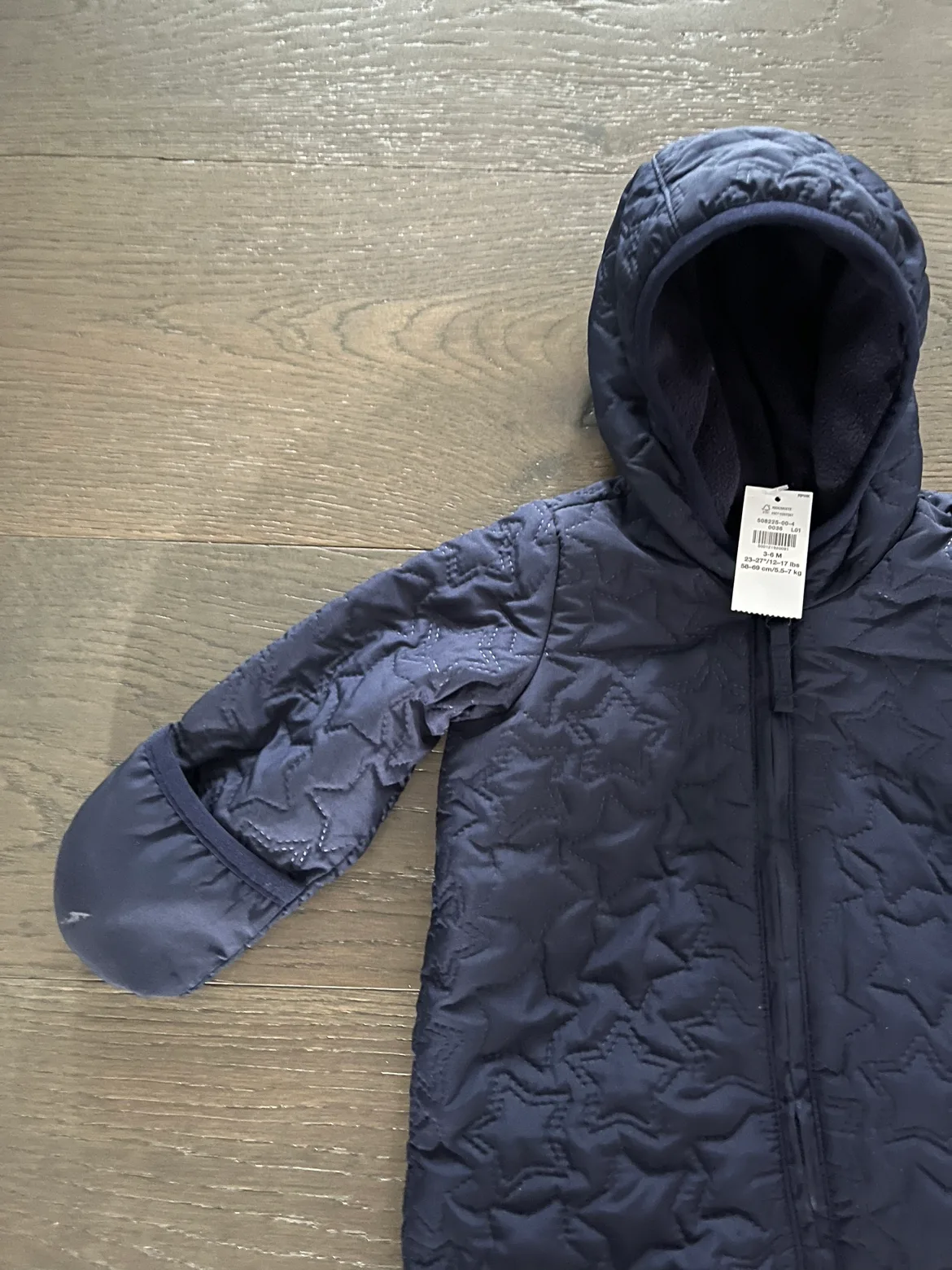 Baby gap navy lightweight snowsuit 3-6M NWT ret $116 image indicator(4)