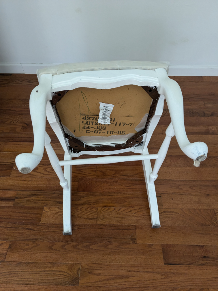4 White Dining Chairs - photo 5