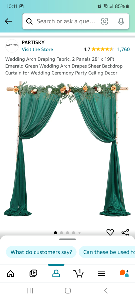 Emerald Green Wedding Arch Drapes