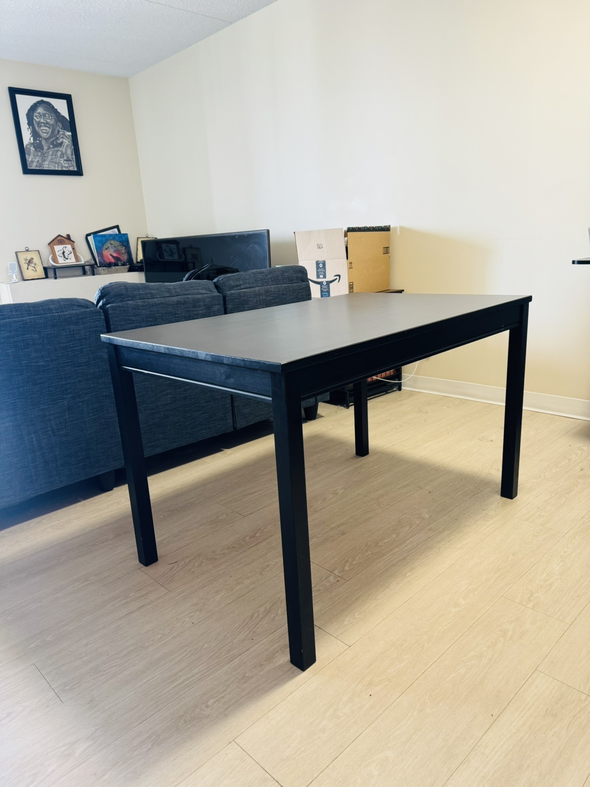Black Dining Table and Four Chairs - photo 4