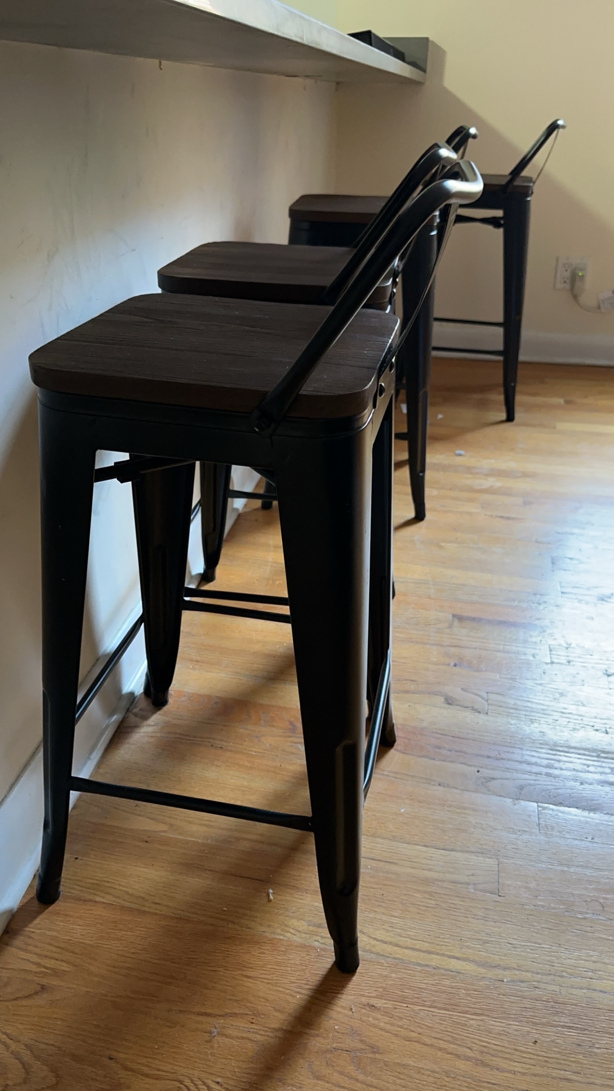 Black Metal Bar Stools