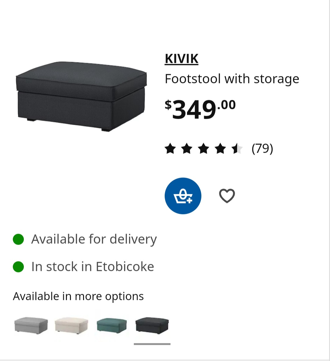 IKEA KIVIK Sofa, Loveseat, and Footstool - photo 4