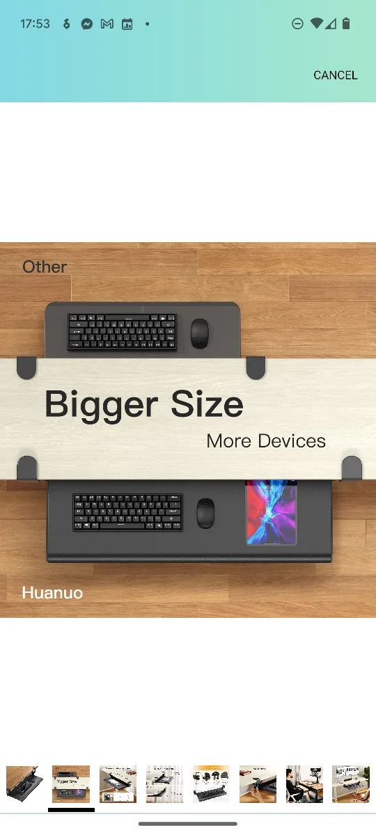 Under Desk Keyboard Tray image indicator(5)