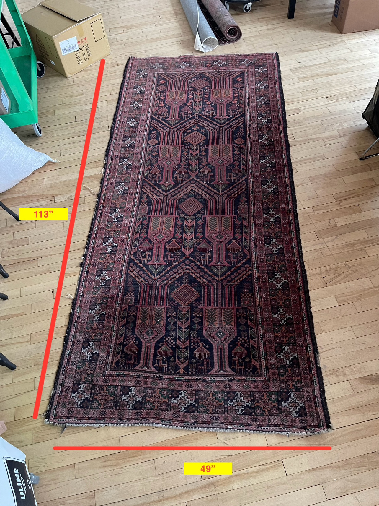 Red and Black Oriental Rug - photo 2