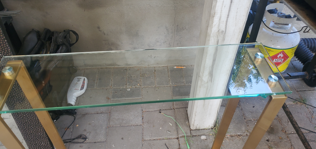 side gold table