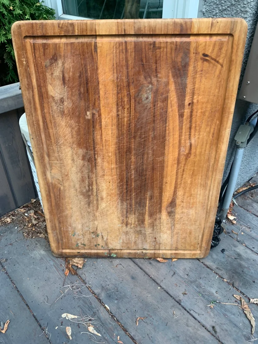 Large Wooden Cutting Board, Well Seasoned thumbnail